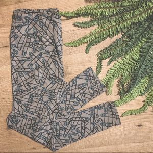 LULAROE safety pin punk high waist leggings soft